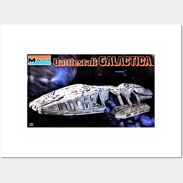 Vintage Model Kit Box Art - Battlestar Galactica Wall Art by Starbase79